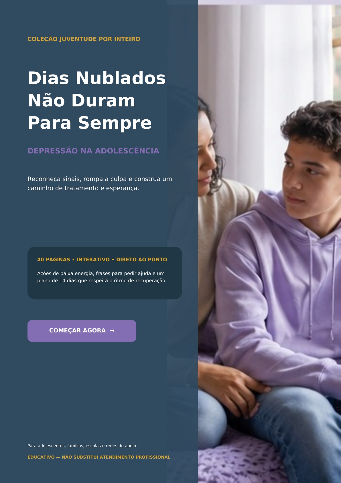 Capa do e-book Dias Nublados Não Duram para Sempre